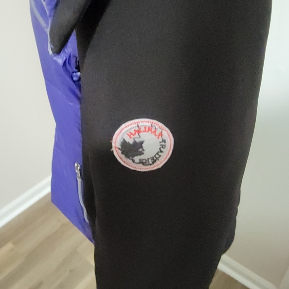Halifax Traders Puffer Jacket Juniors Size Large Black and Purple - Picture 15 of 15